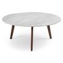 Mara 31.5" Marble Coffee Table - Walnut