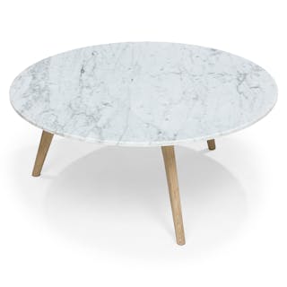 Mara 31.5" Marble Coffee Table - Oak