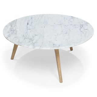 Mara 31.5" Marble Coffee Table - Oak