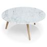Mara 31.5" Marble Coffee Table - Oak