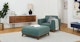 Ceni Aquarius Aqua Ottoman - Gallery View 2 of 6.