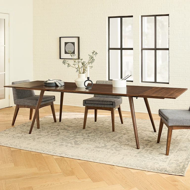 Seno Walnut Dining Table, Extendable - Primary View 1 of 10 (Open Fullscreen View).