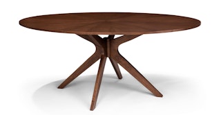Conan Walnut Oval Dining Table