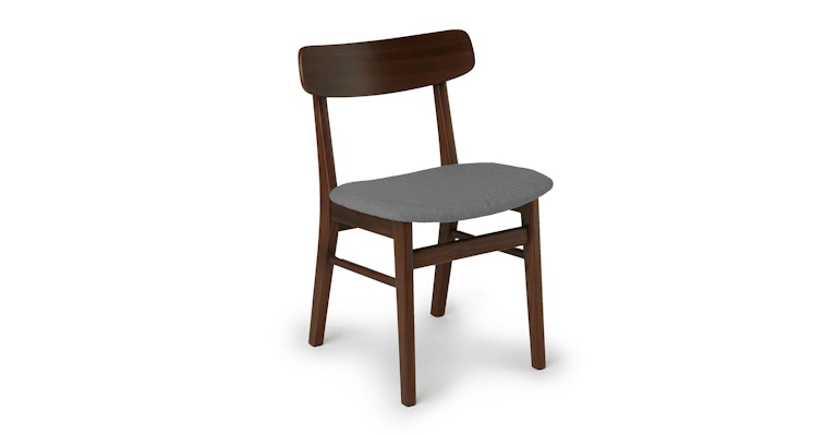 Ecole Thunder Gray Walnut Dining Chair - Primary View 1 of 12 (Open Fullscreen View).