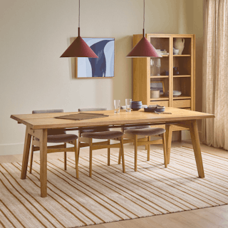 Madera 86" - 125" Solid Wood Extendable Dining Table  - Oak